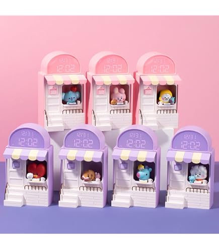 Amazon.com: BT21 Cafe Digital Led Desk Clock (SHOOKY) : Home & Kitchen
